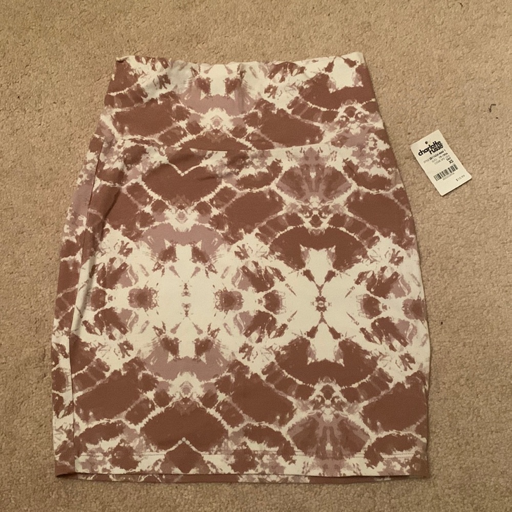 Charlotte Russe XS pink tie dye mini skir WITH TAGS